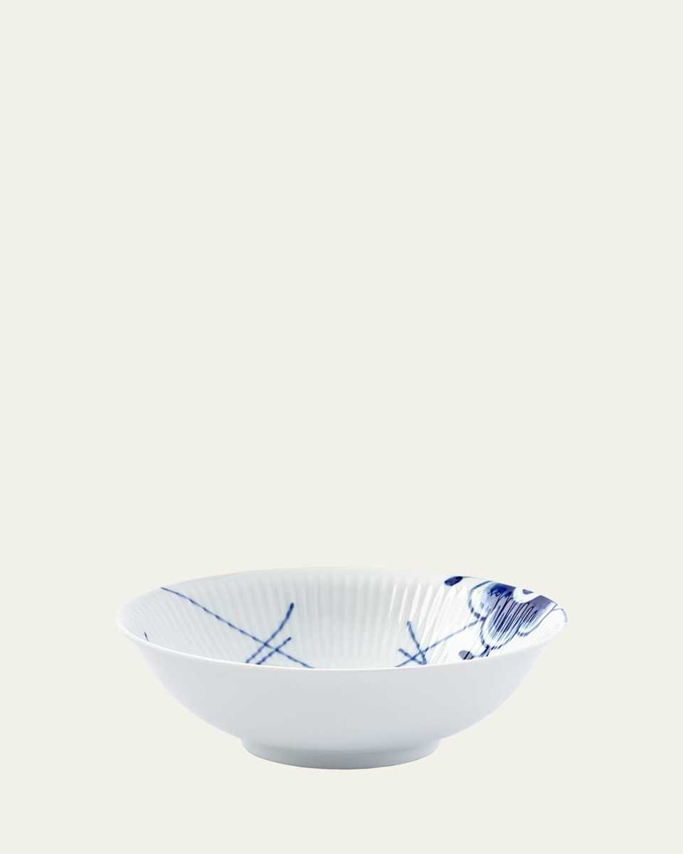 Blue Fluted Mega Cereal Bowl
